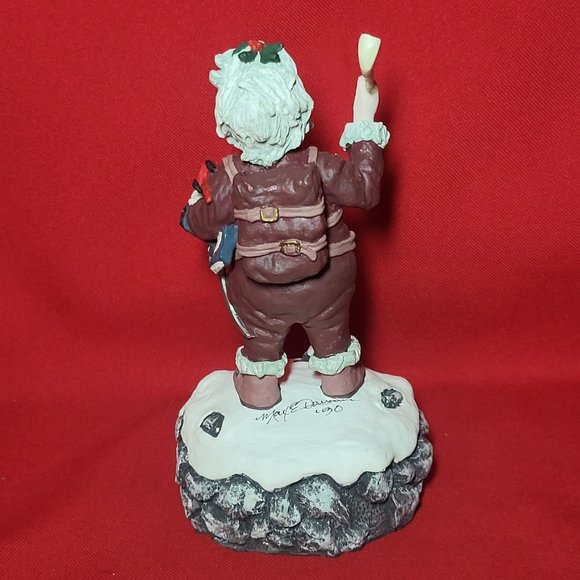 Vintage Max E Duncan Musical Santa Claus Figurine Signed - Picture 3 of 12